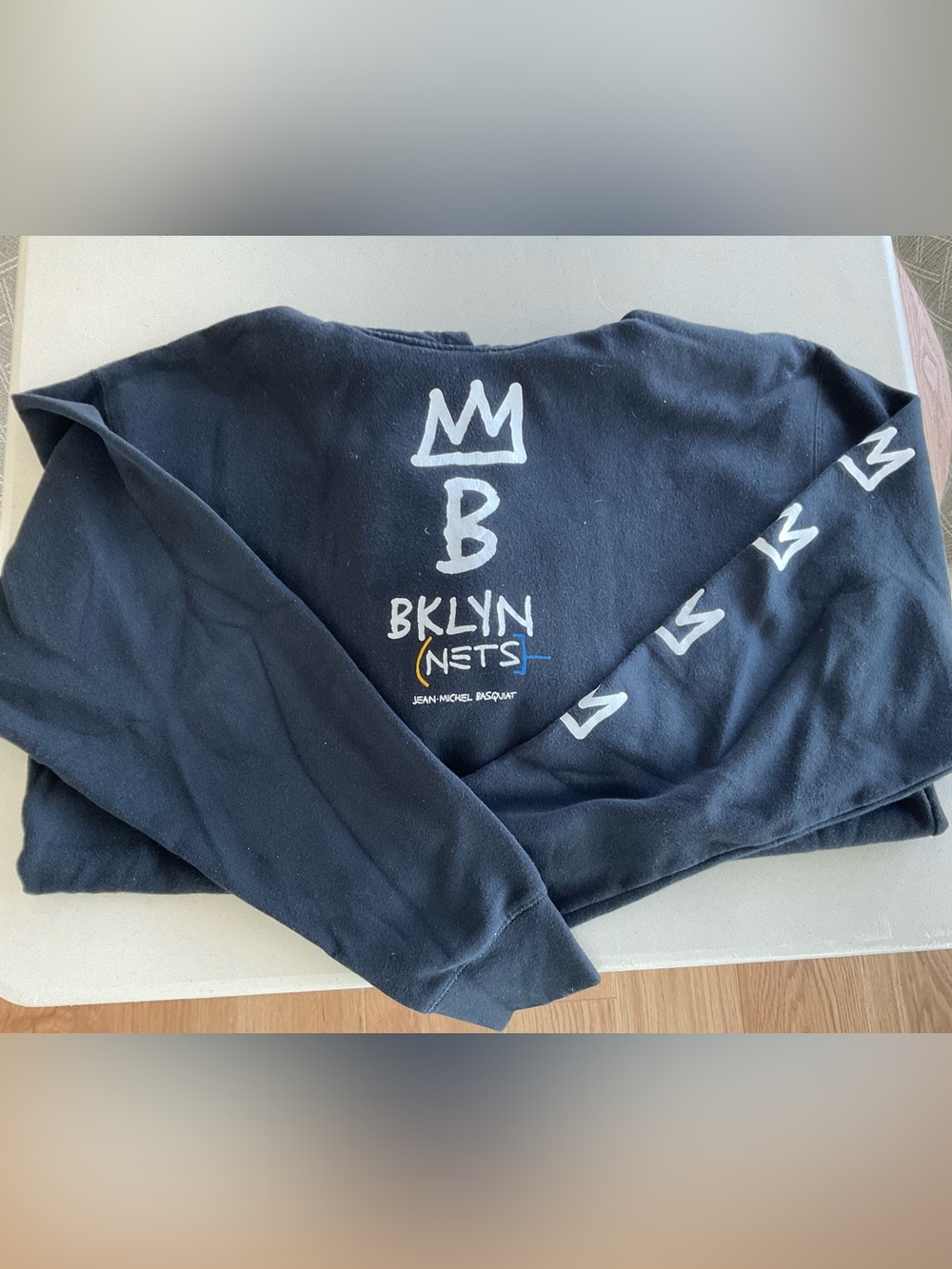 Brooklyn Nets Jean Michael Basquiat black hoodie 2xlt.  Very good condition.
